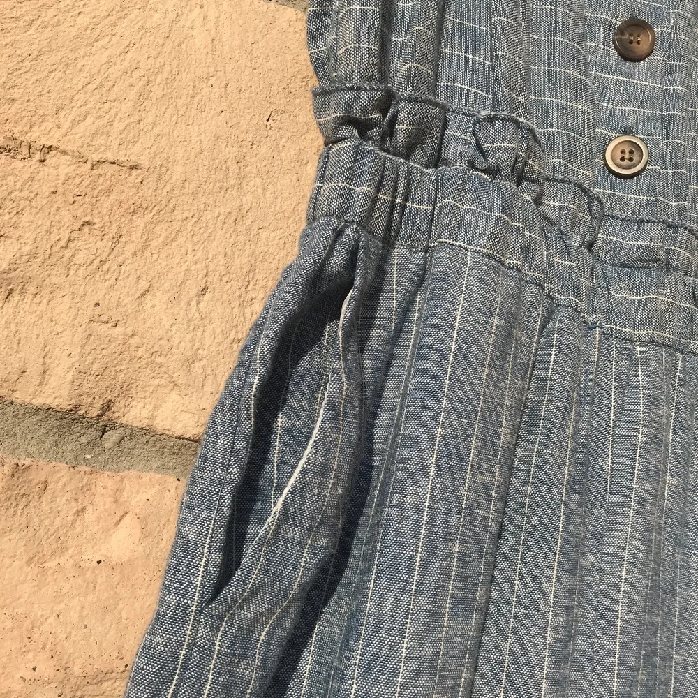 Striped Linen Jumpsuit Romeo & Juliet Couture NWT Spring Summer Fashion - Picture 4 of 8
